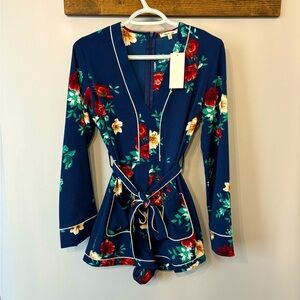 Floral Long Sleeve Romper size Small